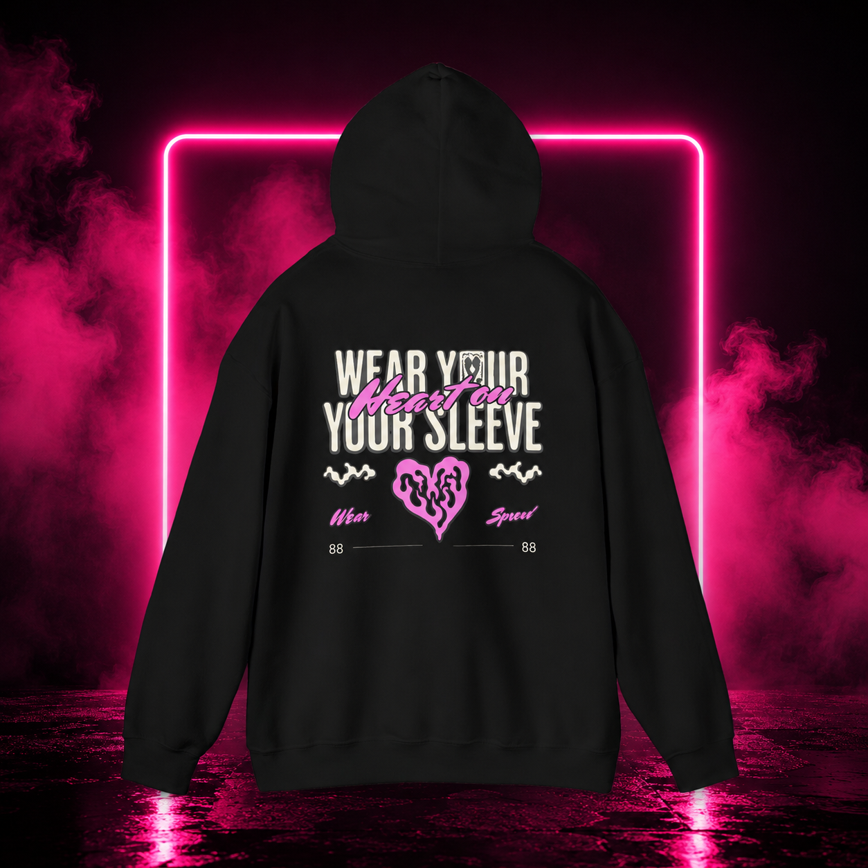 Wrapped in Love Hooded Sweatshirt — Cozy Aesthetic Graphic Hoodie