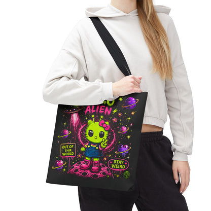 Hello Alien kawaii alien character Tote Bag |