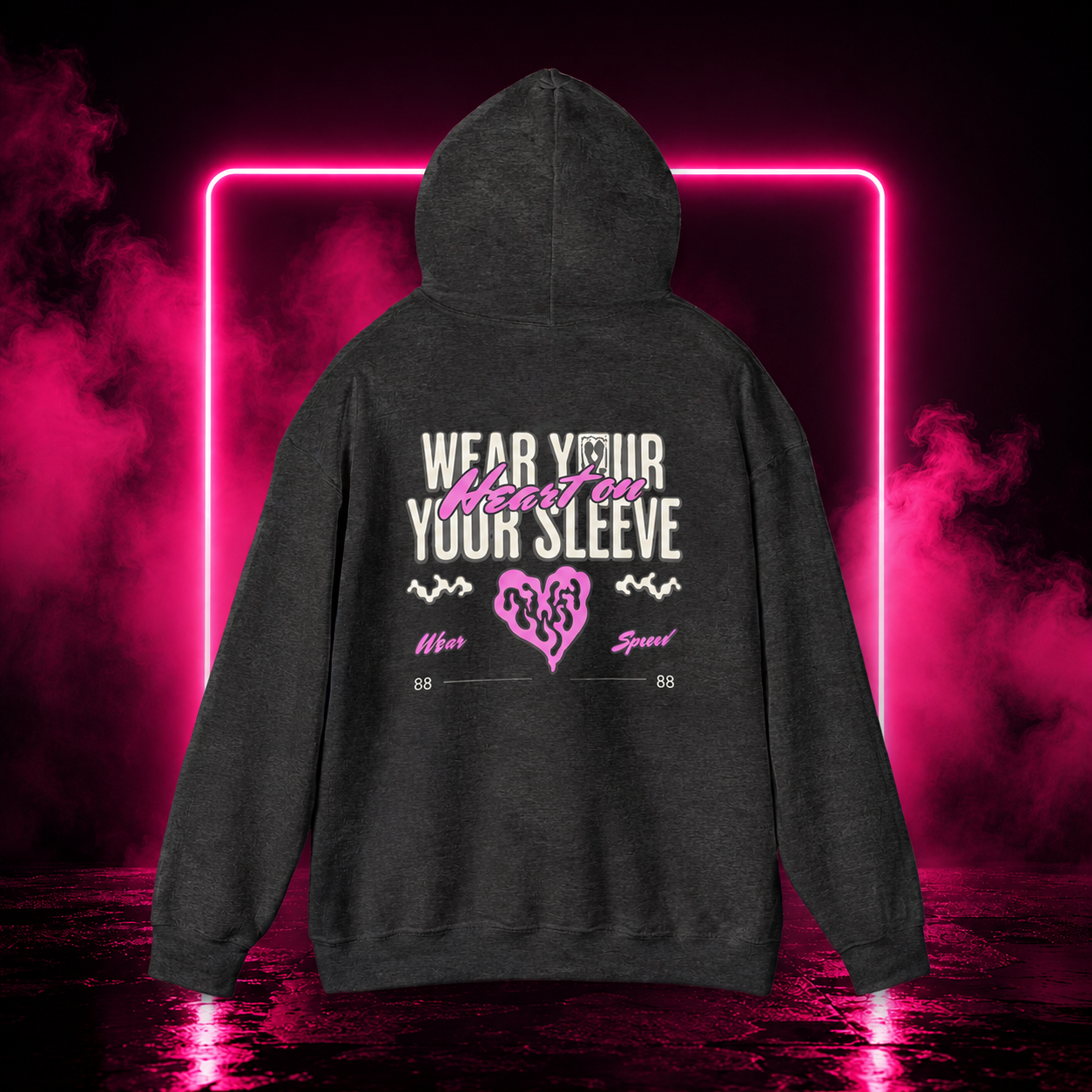 Wrapped in Love Hooded Sweatshirt — Cozy Aesthetic Graphic Hoodie