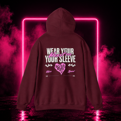 Wrapped in Love Hooded Sweatshirt — Cozy Aesthetic Graphic Hoodie