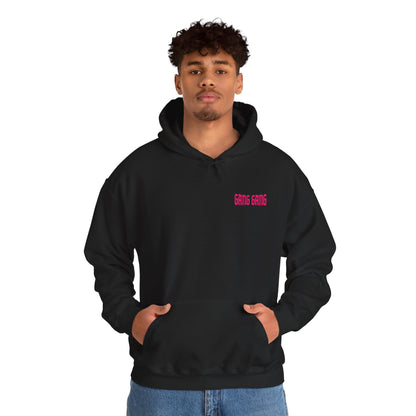 Gang Gang Fighting Girl Hoodie | Anime Girl Group Graphic, Pink Text