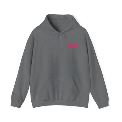 Gang Gang Fighting Girl Hoodie | Anime Girl Group Graphic, Pink Text